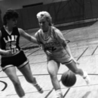 1987 Women's Basketball Action, George Fox at EOSC 23
