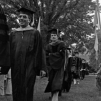 1977 Graduation, Faculty Walk 05