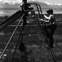 1979 Keating School, Children Playing Outdoors 03