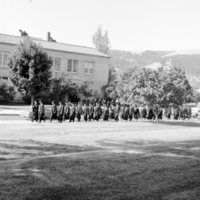1969 Summer Graduation, Graduates Walk 01