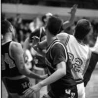 1991 Men's Basketball Action, Willamette University at EOSC 02
