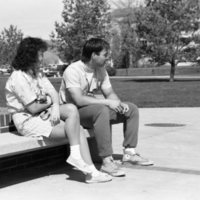 1986 Students, Outdoors in April 01