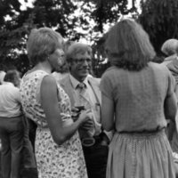 1984 School Begins, Faculty &amp; Staff Reception at President Gilbert's House 01