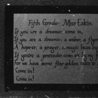 1981 Ackerman Elementary Sign, 5th Grade