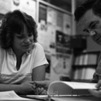 1980 Student, Consults Professor 01