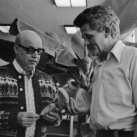 1976 Employees, Conrade Head and Jack Evans Discussing Bananas 06
