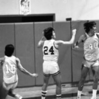 1983 Men's Basketball, EOSC vs. Idaho State, Action 07