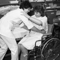 1986 Nursing Program, Wheelchair Assistance 04