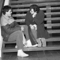 1986 Students, Couple on Stairs 01