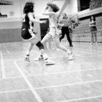 1988 Women's Basketball Action, Oregon Tech at EOSC 19