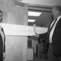 1991 Computer Center Open House, Ribbon Cutting 01