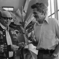 1976 Employees, Conrade Head and Jack Evans Discussing Bananas 05