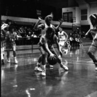 1991 Women's Basketball Action, Lewis &amp; Clark at EOSC 13