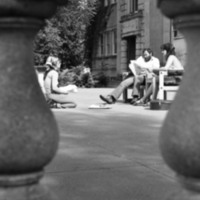 1977 Students, Paperwork Outdoors 02