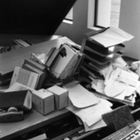 1978 Employee, Ralph Lewis' Office in Disarray 08