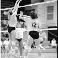 1991 Volleyball Action, Northwest Nazarene College at EOSC 03