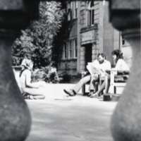 1977 Students, Paperwork Outdoors 01