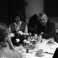 1986 Chancellor William "Bud" Davis Visit, Luncheon 03