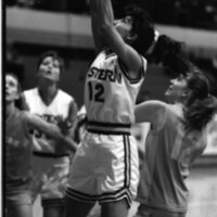 1991 Women's Basketball Action, Western Baptist at EOSC 10