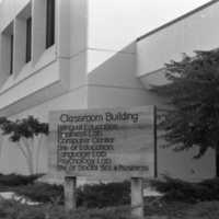 1977 Zabel Hall Sign