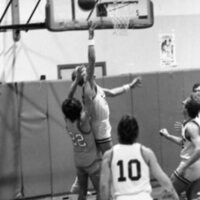 1983 Men's Basketball, EOSC vs. Idaho State, Action 06