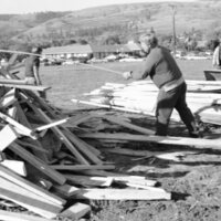 1987 Homecoming Bonfire Set-up 02