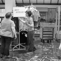 1978 Hoke Hall, Flood Bookstore Cleanup 01