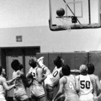 1983 Men's Basketball, EOSC vs. Idaho State, Action 24