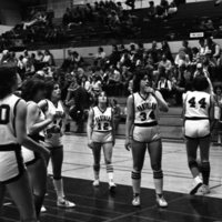 1982 High school Wapiti League Girl's Basketball Tournament, Warm-up 02
