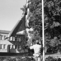 1979 Flags Being Hung 2