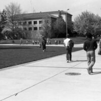 1985 Students, April Outdoor Candid Shots 20