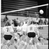 1991 Volleyball Action, Northwest Nazarene College at EOSC 04