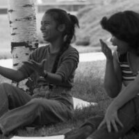 1984 Students, Outdoors, Enjoying Sunshine 02