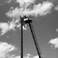 1983 Football Field, Lights Installation 08