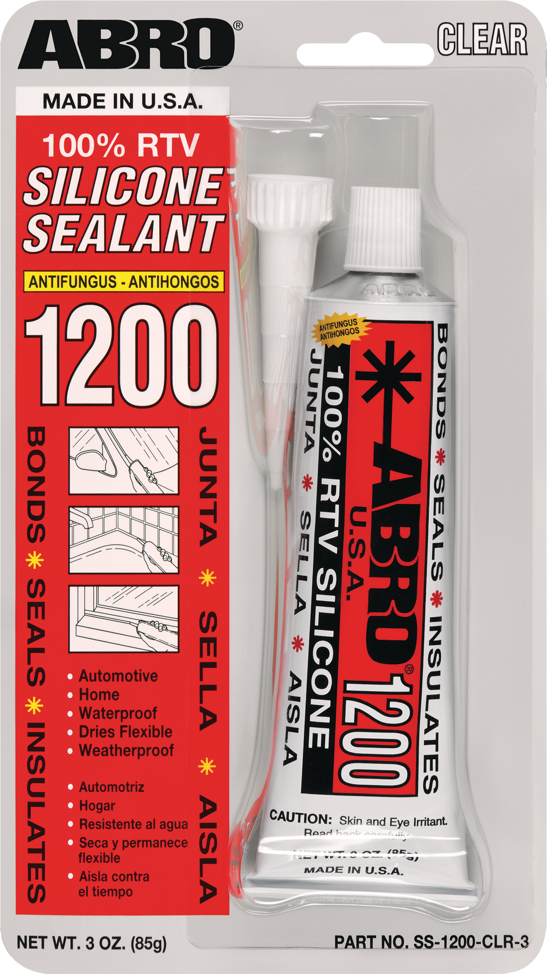RTV SILICONE GASKET SEALANT CLEAR 85g SS-1200 - Image 2