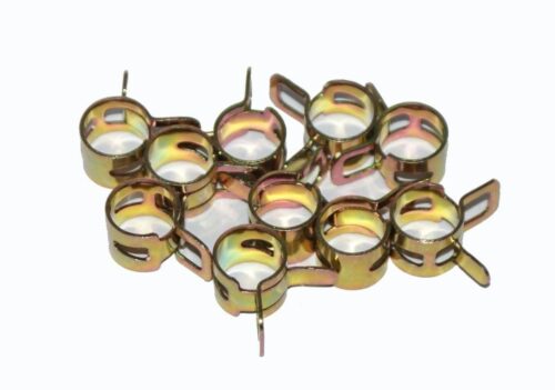9-13mm STEEL SPRING HOSE CLIPS CLAMPS – PACK OF 10 – SM-07045