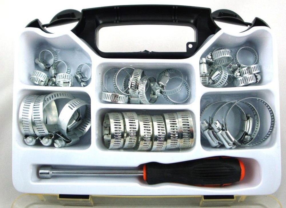 HOSE CLAMP SET 35pc STAINLESS STEEL 8-44mm - TOOLZONE KDPHW039