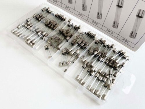 GLASS FUSE ASSORTMENT 120pc 6x30mm IN STORAGE BOX – TOOLZONE KDPHW187