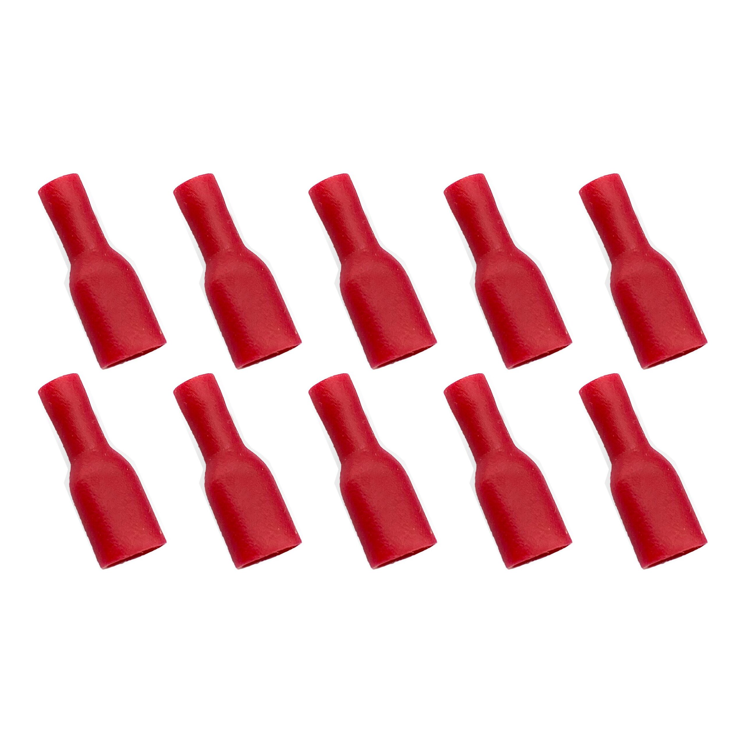 TERMINAL RED SPADE FEMALE PK10, PACK OF 10 / T6.3mm