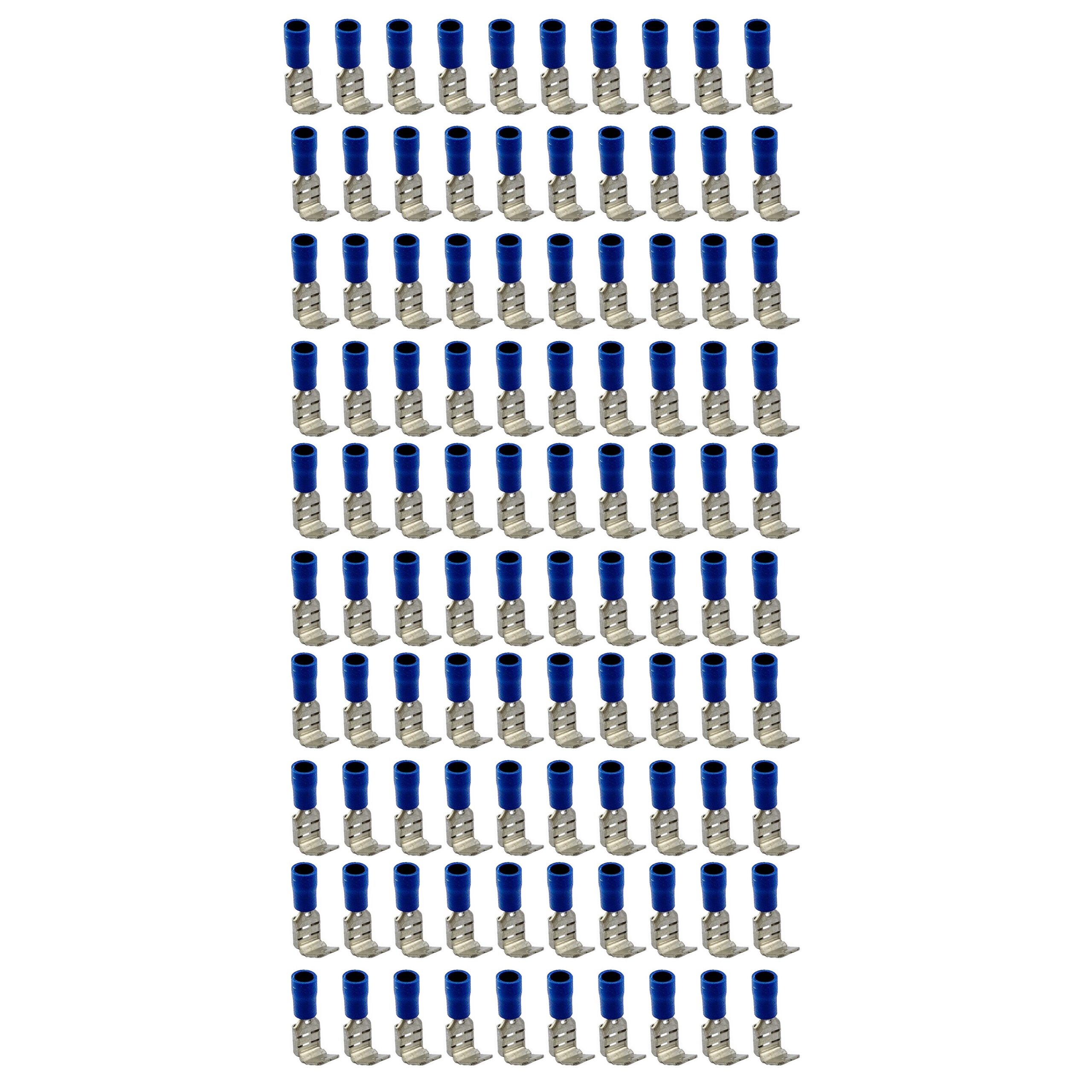 TERMINAL BLUE PIGGY BACK SPADE, PACK OF 100 / WT56