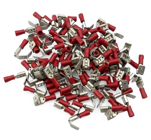 TERMINAL RED PIGGY BACK SPADE, PACK OF 100 / WT55