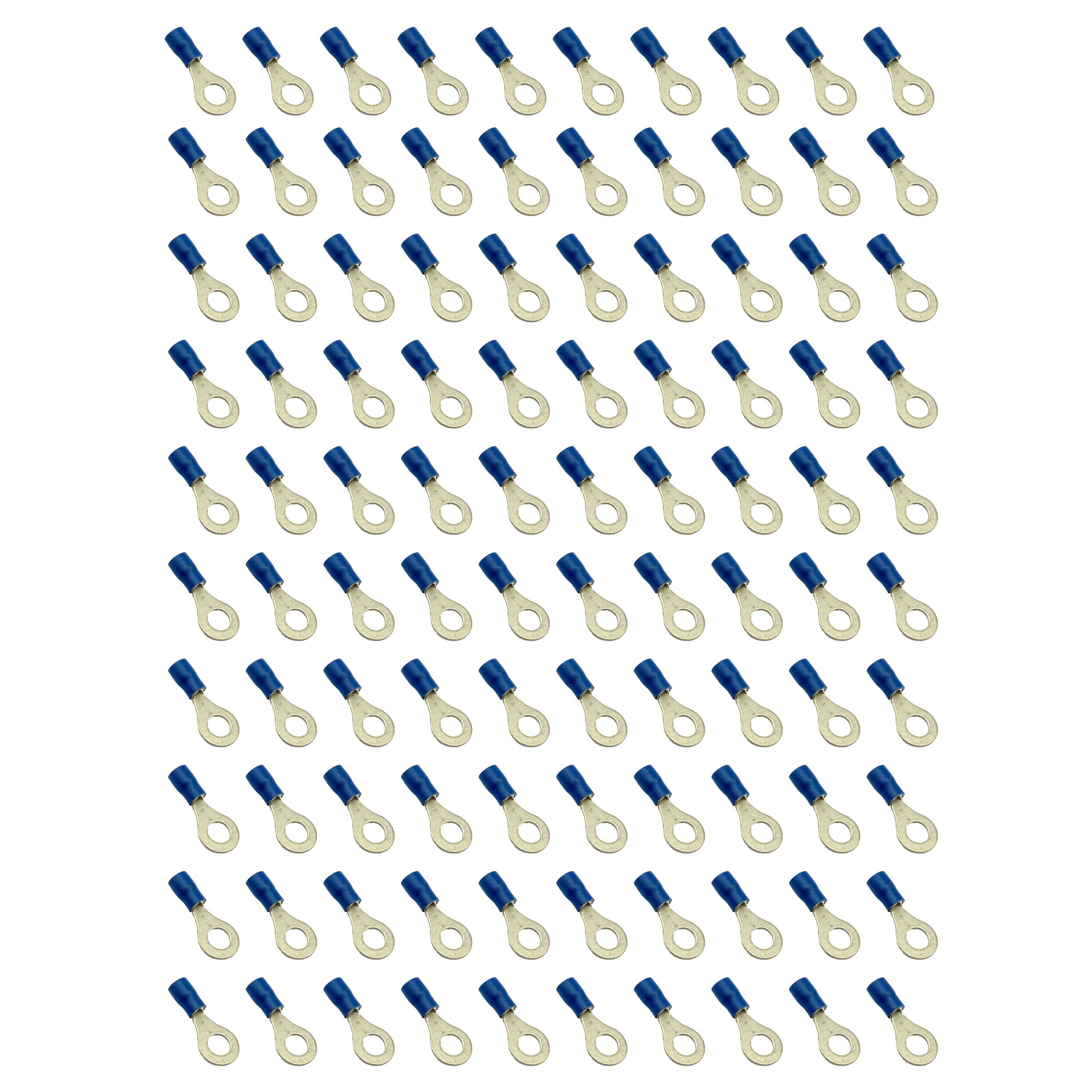 TERMINAL BLUE 6mm RING PK100, PACK OF 100 /