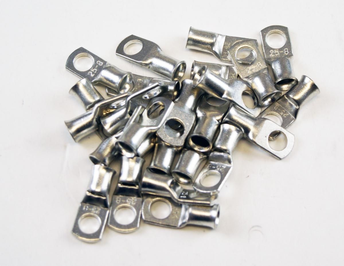 TRADE PACK 25 / 8mm RING TERMINAL COPPER 25mm2, TO SUIT CABLE OD 5.6mm - Image 2