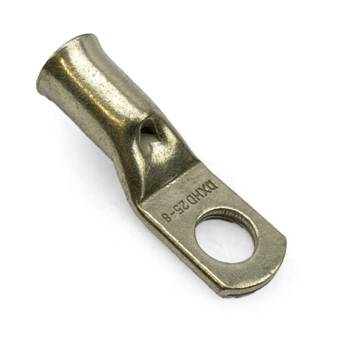 TRADE PACK 100 / 8mm RING TERMINAL COPPER 25mm2, TO SUIT CABLE OD 6.70mm