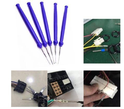 CONNECTOR PIN TOOL 5pcs., Terminal Removal Cable Wire Dismount tool - Image 3