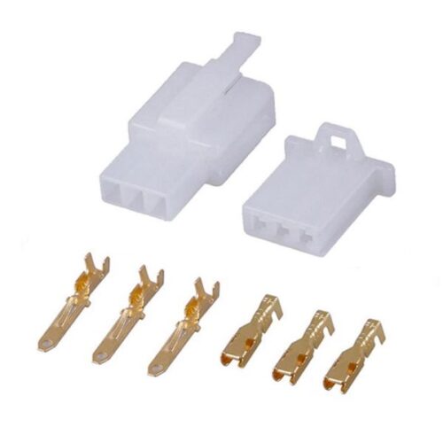 ELECTRICAL 3 PIN WAY CONNECTOR BLOCK KIT (MALE & FEMALE) – 2mm WIRE