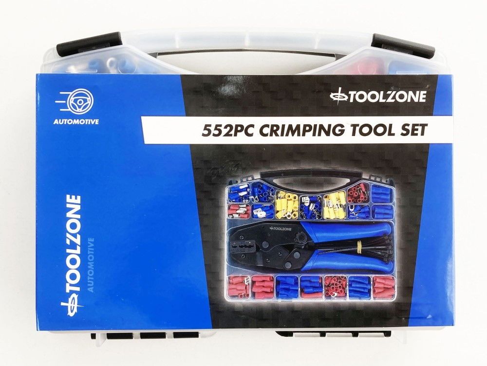 CRIMPING TOOL SET 552PC WITH INSULATED TERMINALS AND ACCESSORIES - TOOLZONE KDPPL130 - Image 2