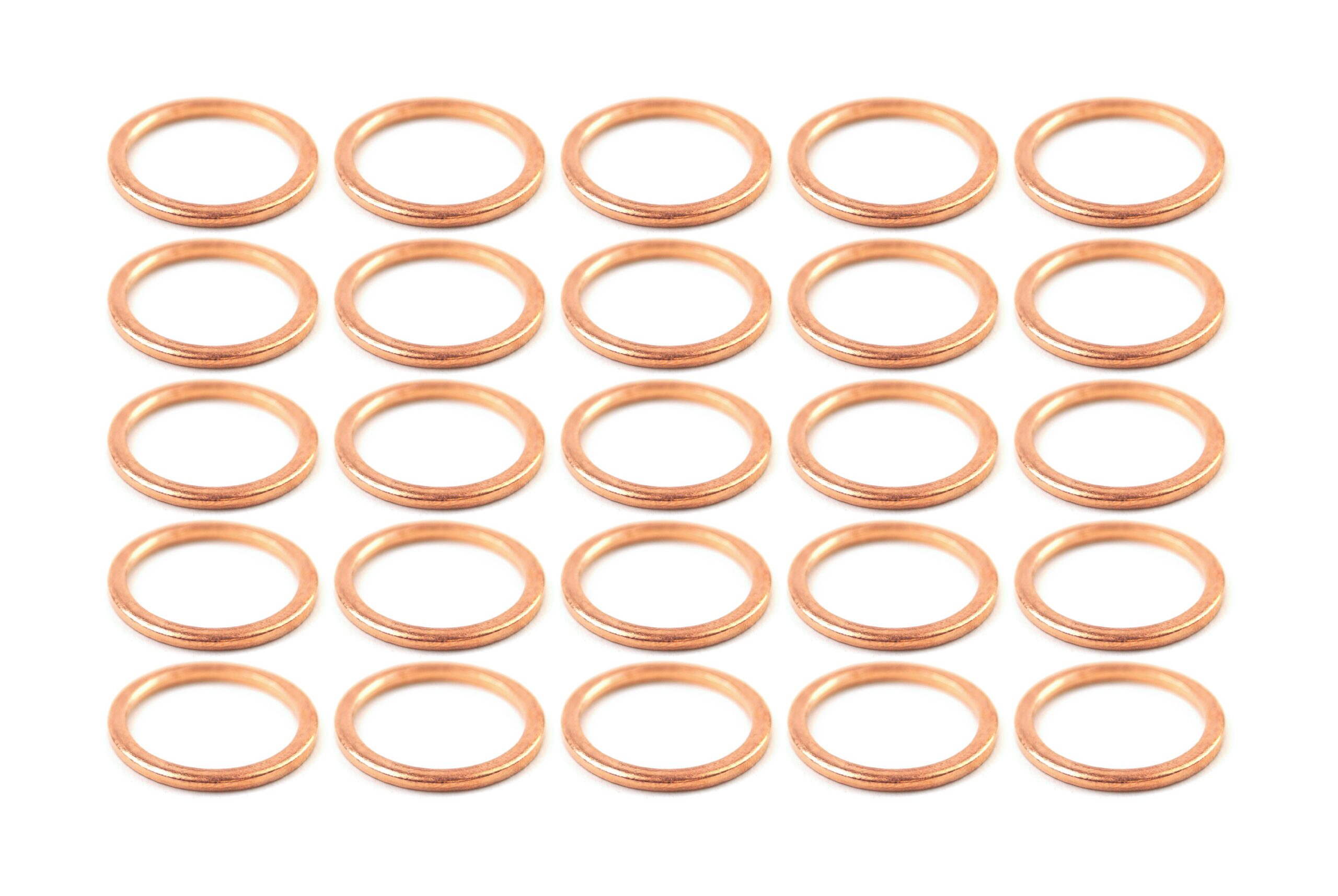 COPPER WASHER M16 PK OF 25, SIZE ID16 x OD20 x W1.50mm