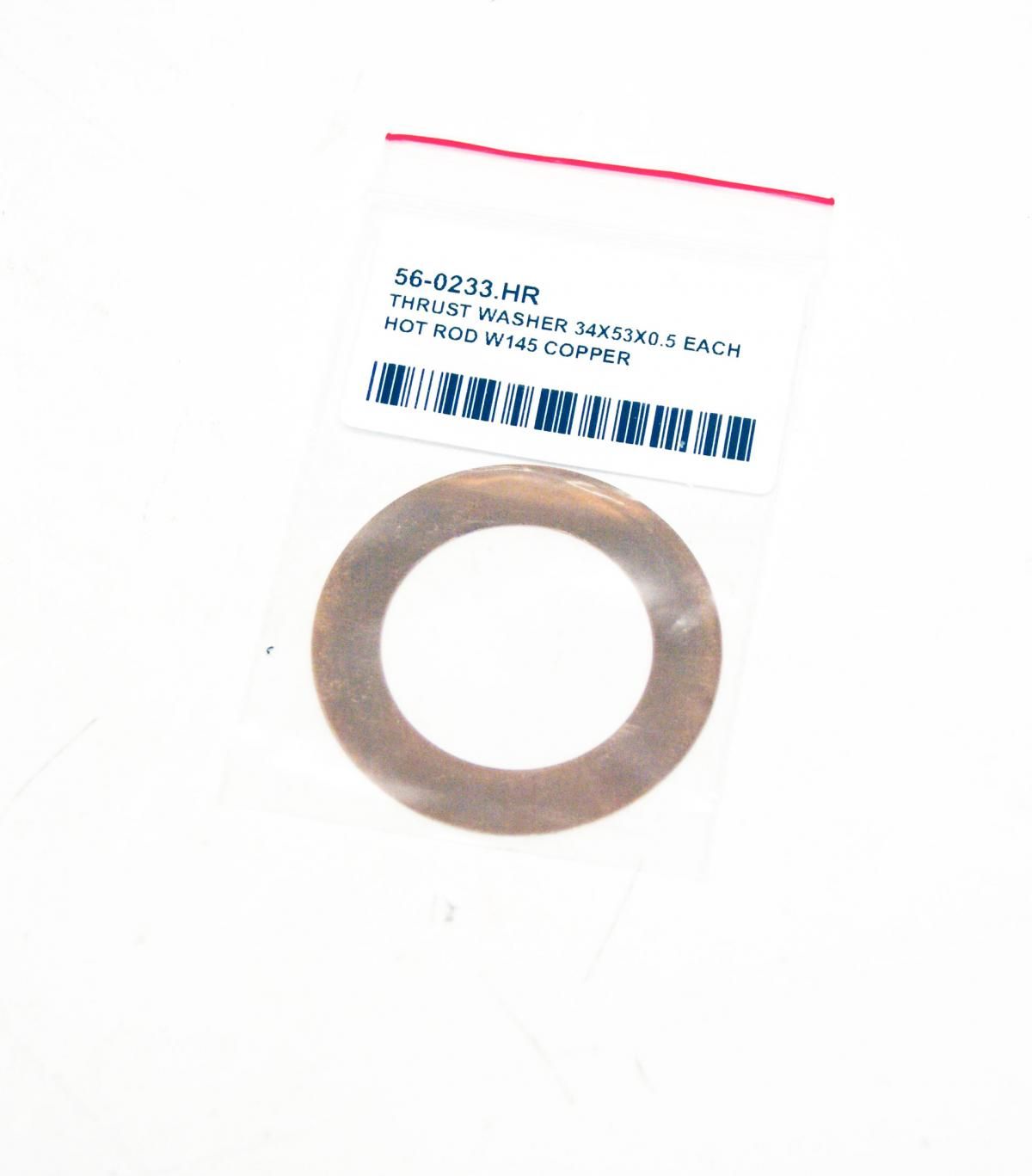 THRUST WASHER 34X53X0.5 EACH, HOT ROD W145 COPPER