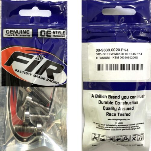 GR5 SCREW M8X20 TORX45 PK4, TITANIUM – KTM 0035080206S